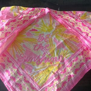 Lilly Pulitzer Pink and Yellow Scarf